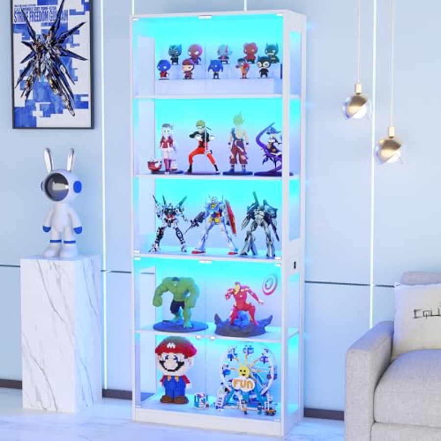 Glass Cabinet Display - Vitrina de 80'' con Puerta de