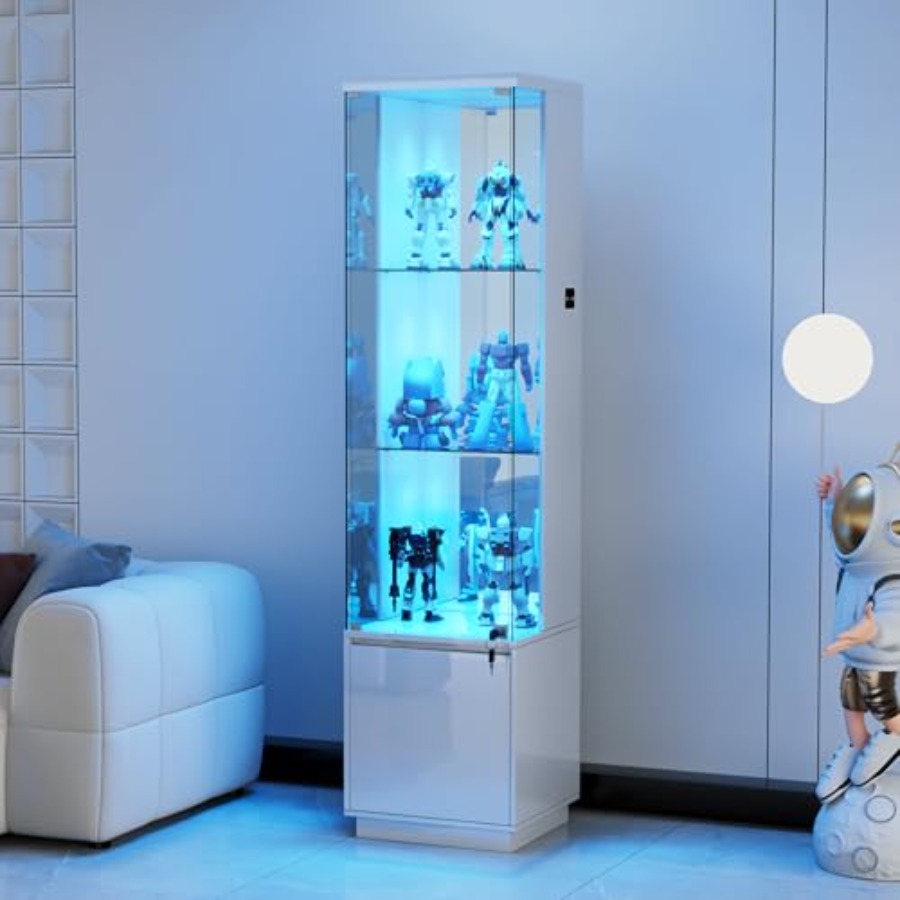 Glass Cabinet Display - Vitrina de Esquina para Sala de