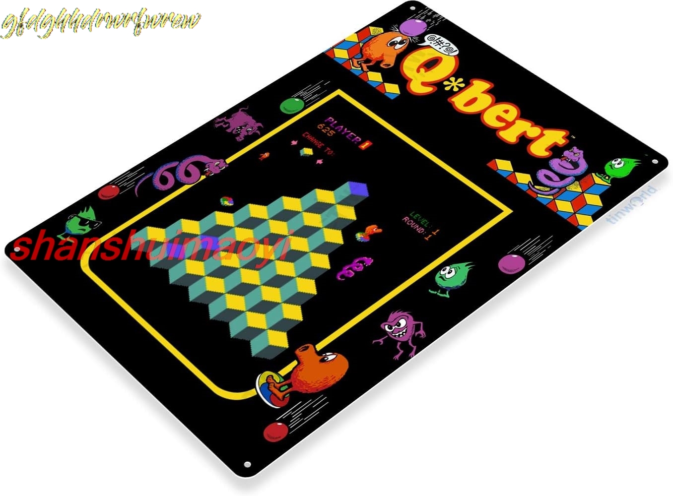 Arcade X - Letrero metálico de 8 x 12