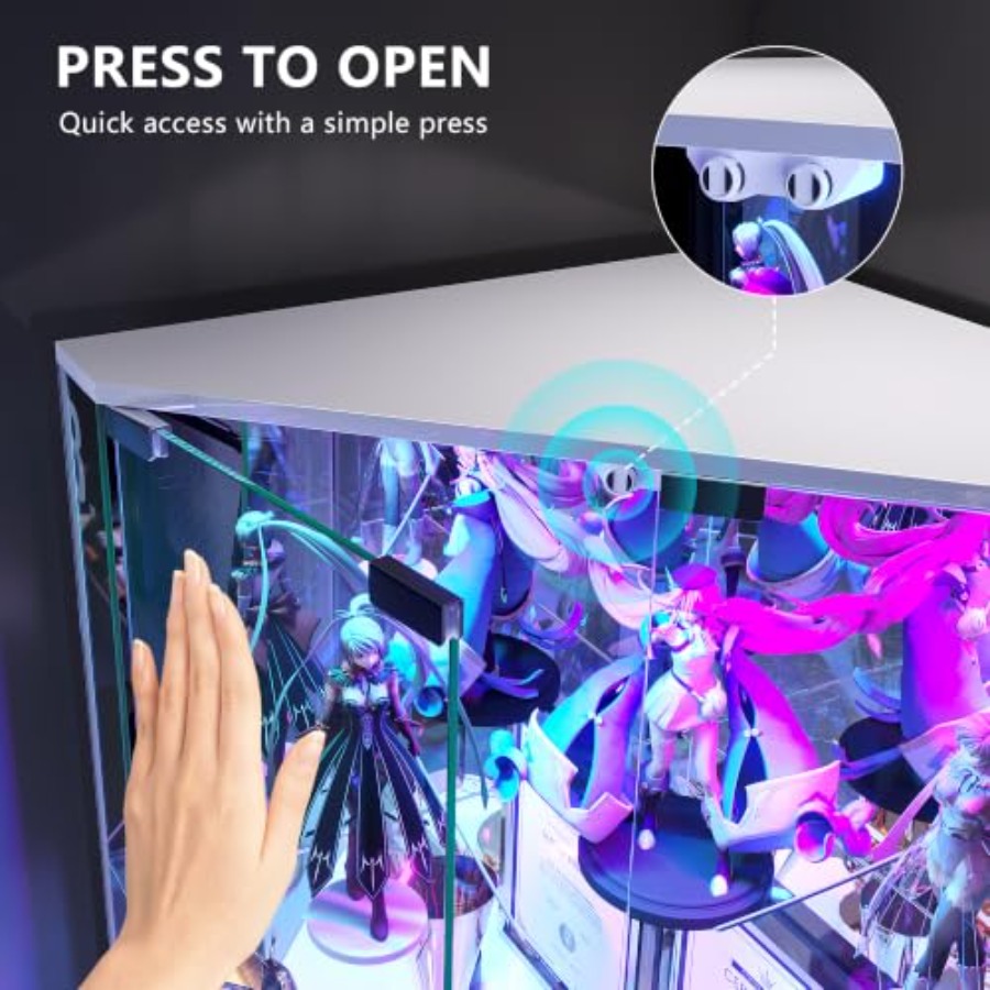 Vitrina de esquina alta de 64. - Glass Cabinet Display reseña y precio
