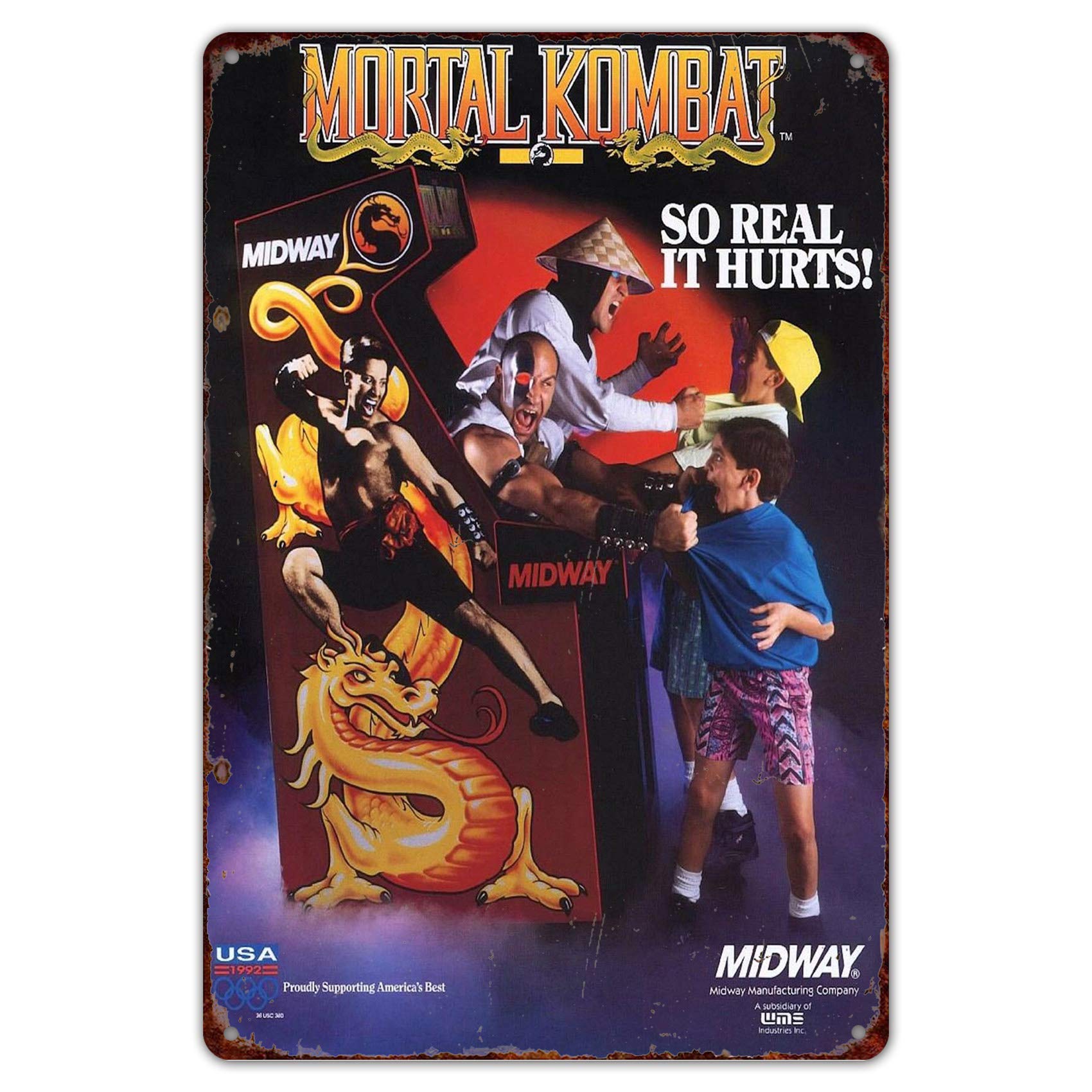 Letrero de metal vintage de 8  - Arcade X reseña y precio
