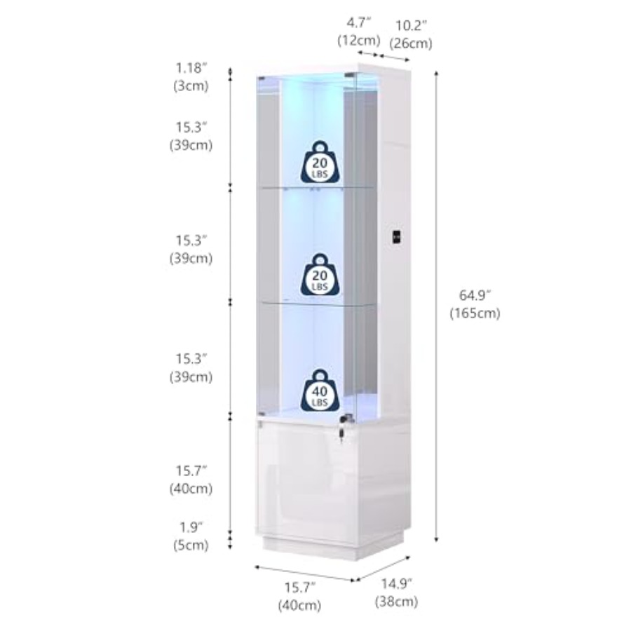 Vitrina de Esquina para Sala d - Glass Cabinet Display reseña y precio