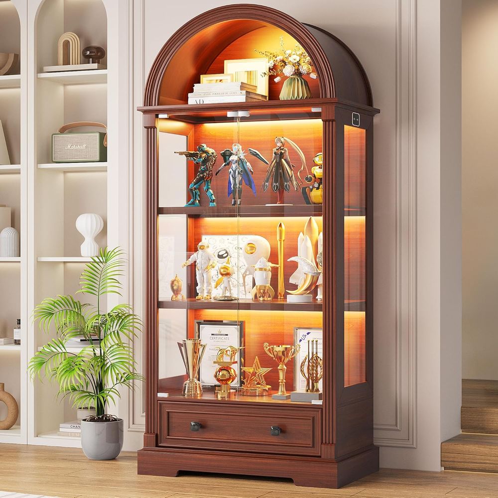 Vitrina con Puerta de Vidrio e - Glass Cabinet Display reseña y precio