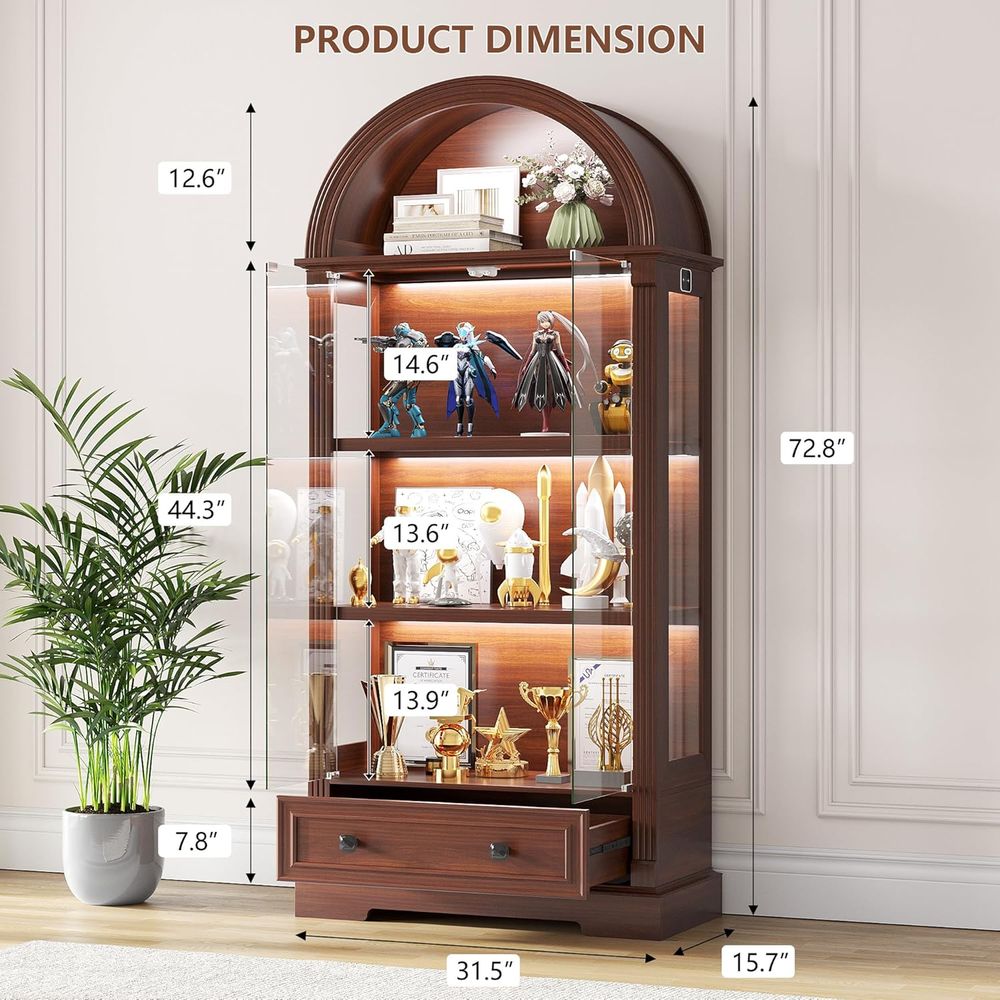 Vitrina con Puerta de Vidrio e - Glass Cabinet Display reseña y precio
