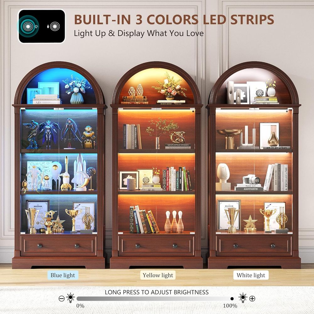 Vitrina con Puerta de Vidrio e - Glass Cabinet Display reseña y precio