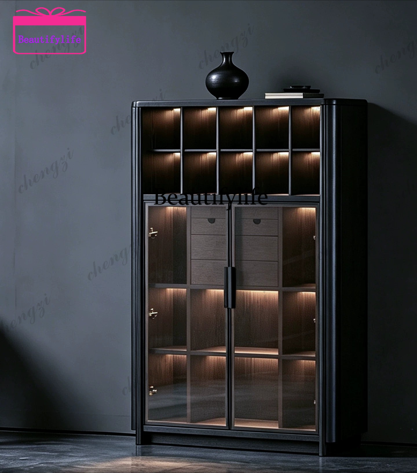 a55 Librería italiana minimali - Glass Cabinet Display reseña y precio