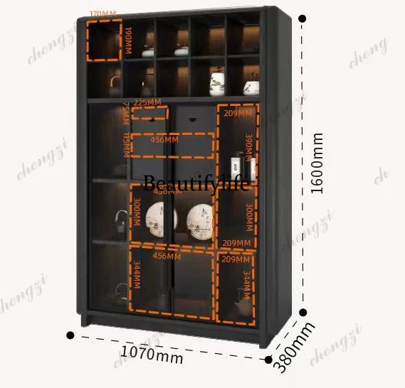 a55 Librería italiana minimali - Glass Cabinet Display reseña y precio