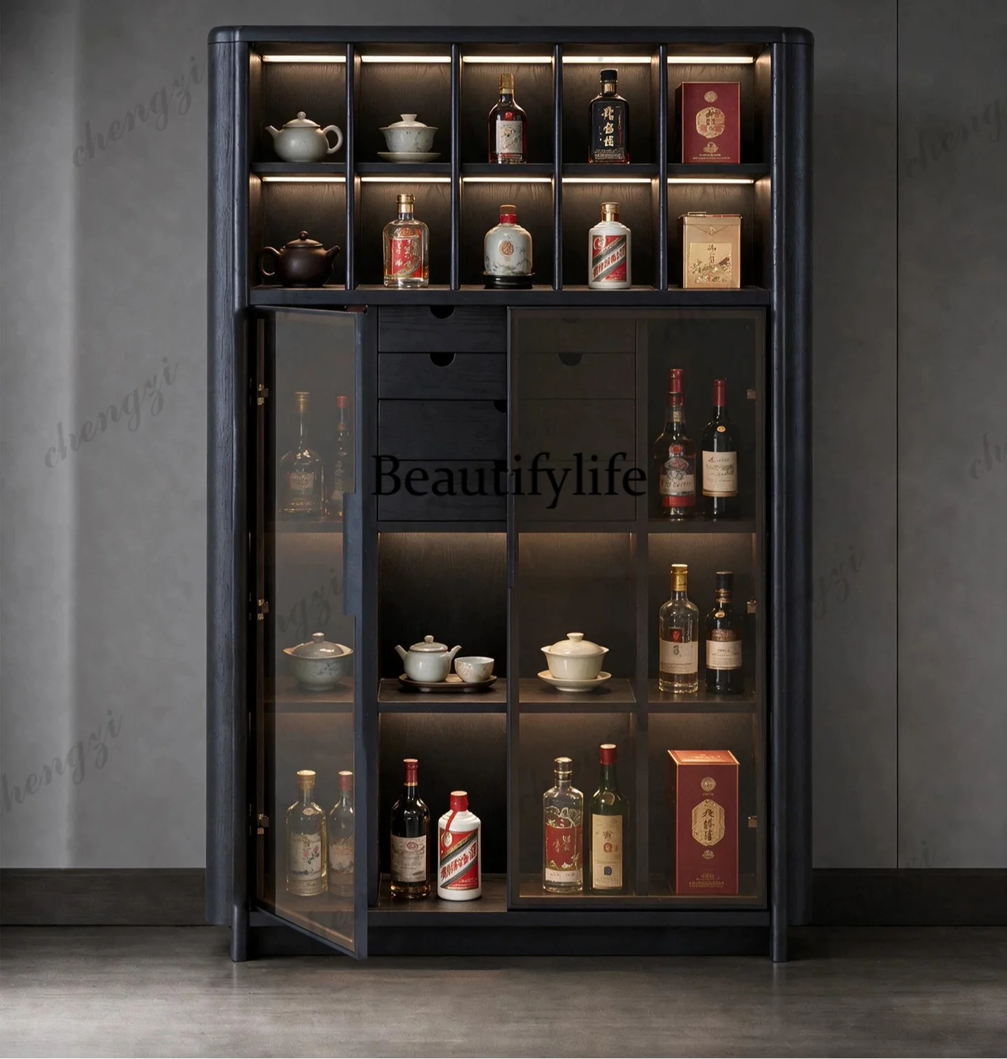 a55 Librería italiana minimali - Glass Cabinet Display reseña y precio